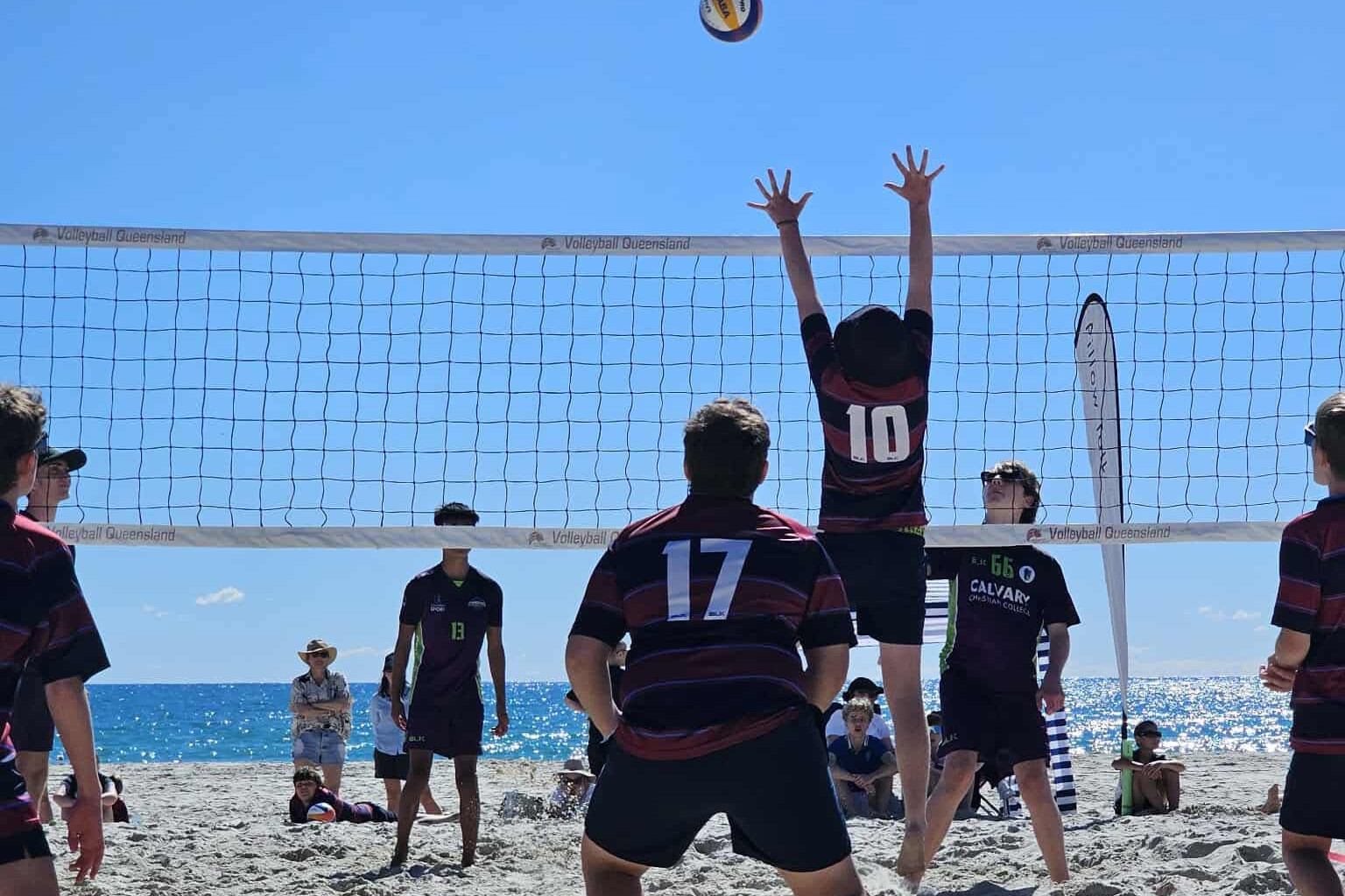 Inglewood volleyballers in action.