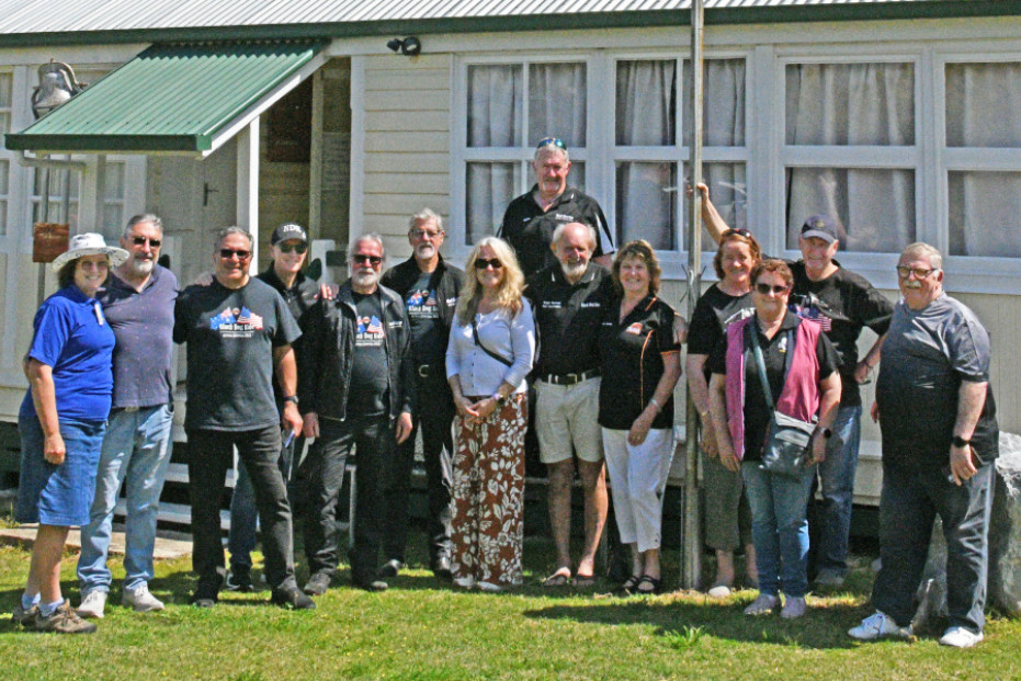 Black Dog Ride members visiting the Texas Heritage Centre during their ten year reunion get-together in Texas Qld. Photograph courtesy of Terry Griffin.
