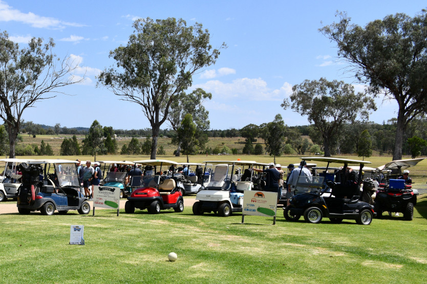 Golf Buggies of all shapes and sizes were in use during the Police Legacy Charity Day. Photographs by Terry Griffin.