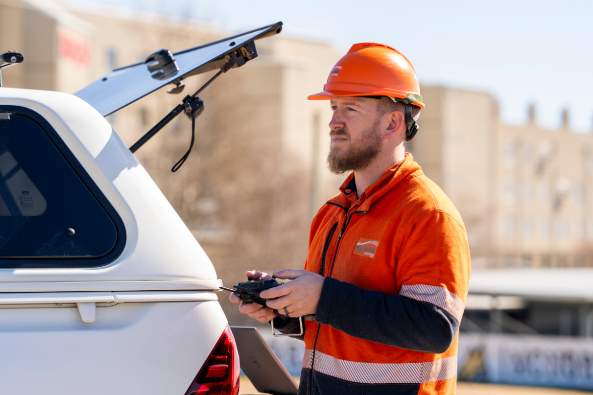 Asset manager at the controls.