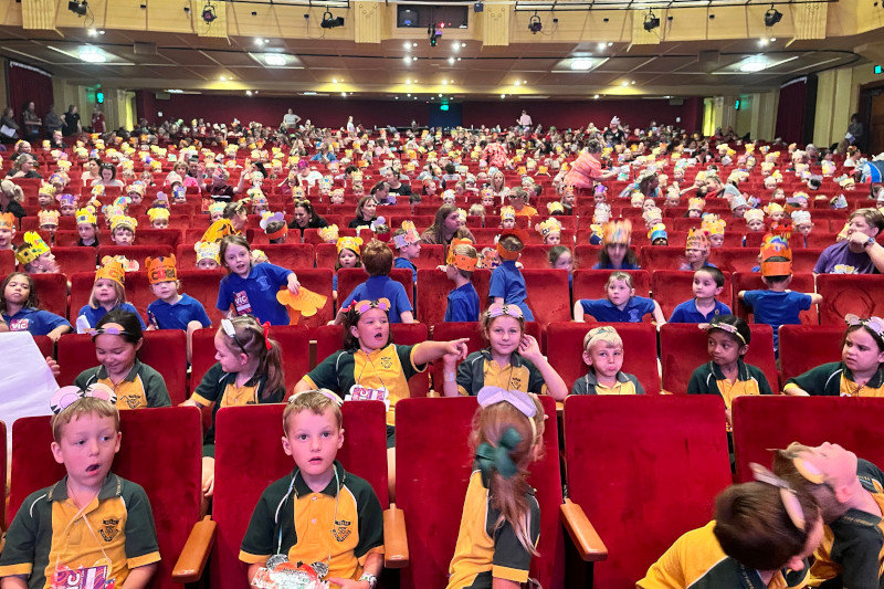 Prep to year two students at the Empire Theatre.