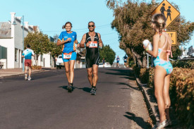 Runners on High Street.